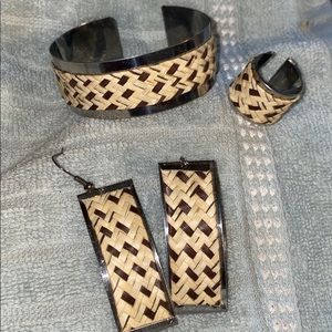 Columbian Made Bracelet, earrings, ring set